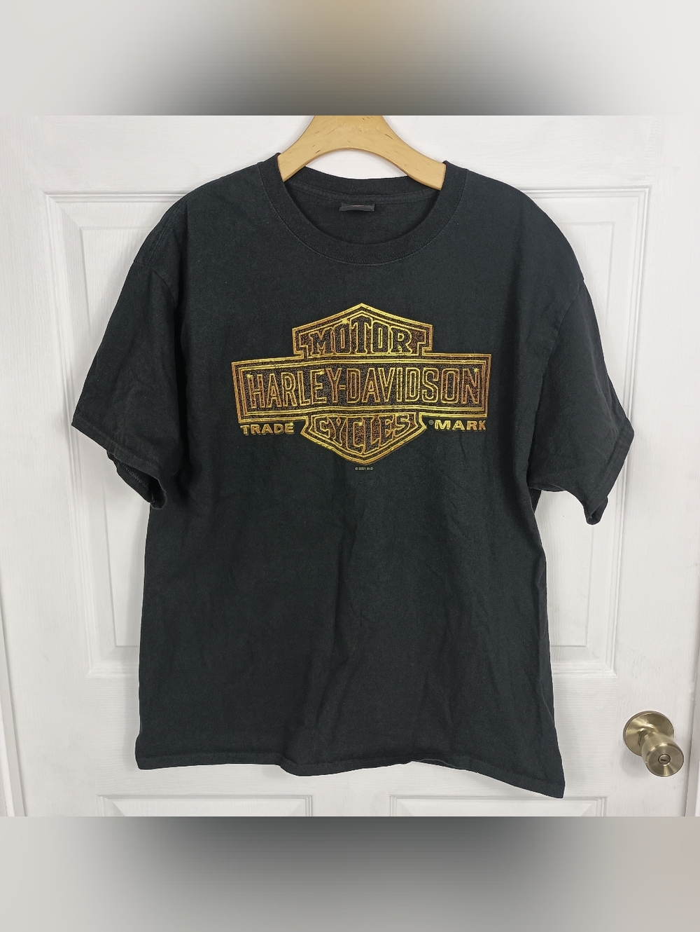 Harley Davidson T Shirt Large Black Panama City Beach FL Parrot Graphic Tee